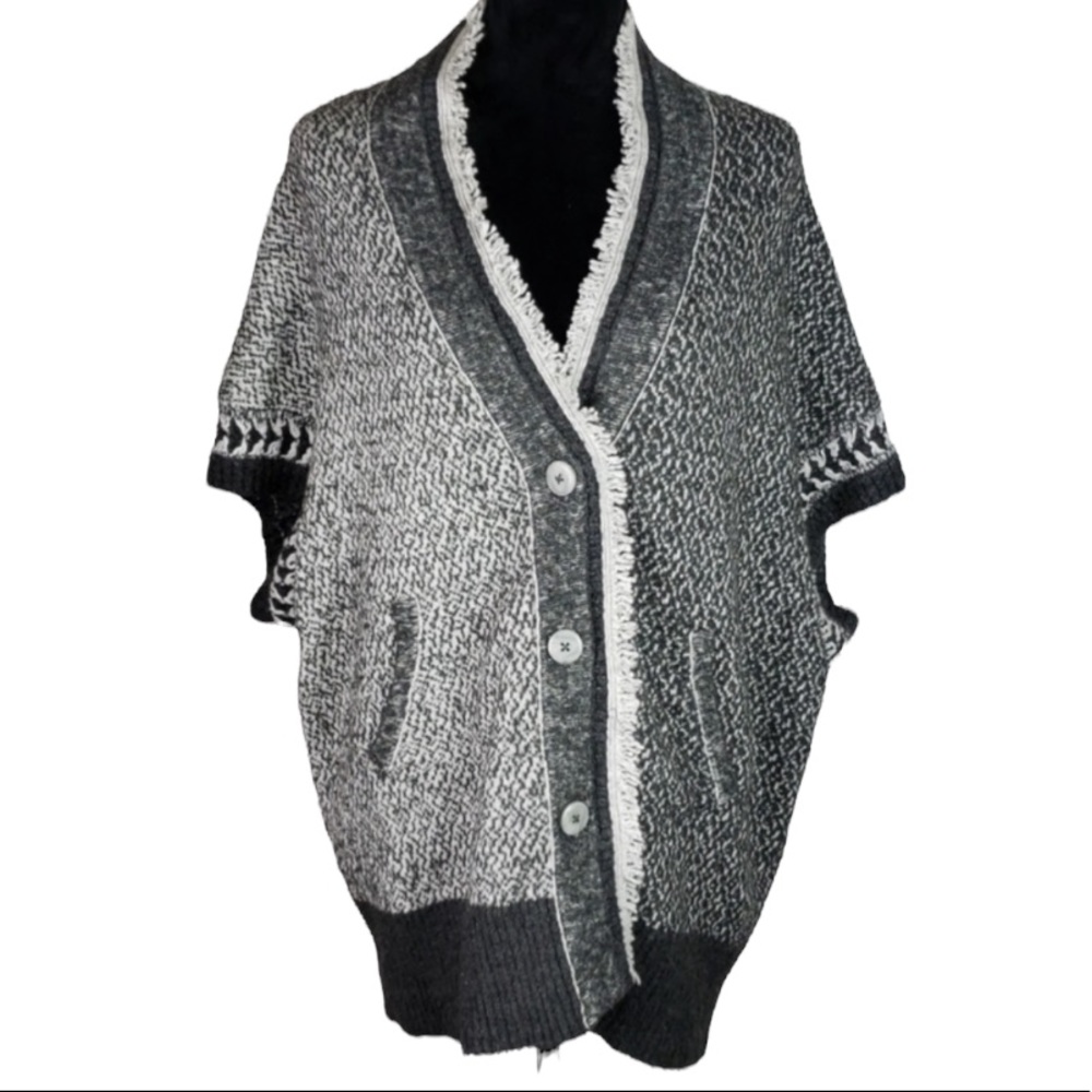 Anthropologie Angel of the North Wool Blend Oversized Cardigan Sweater Small